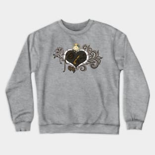 Wonderful steampunk heart, lineart Crewneck Sweatshirt